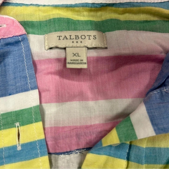 Talbots | Classic Cotton Tunic Stripe | XL Women’s Popover Top Beach‎ Club EUC - Picture 4 of 6